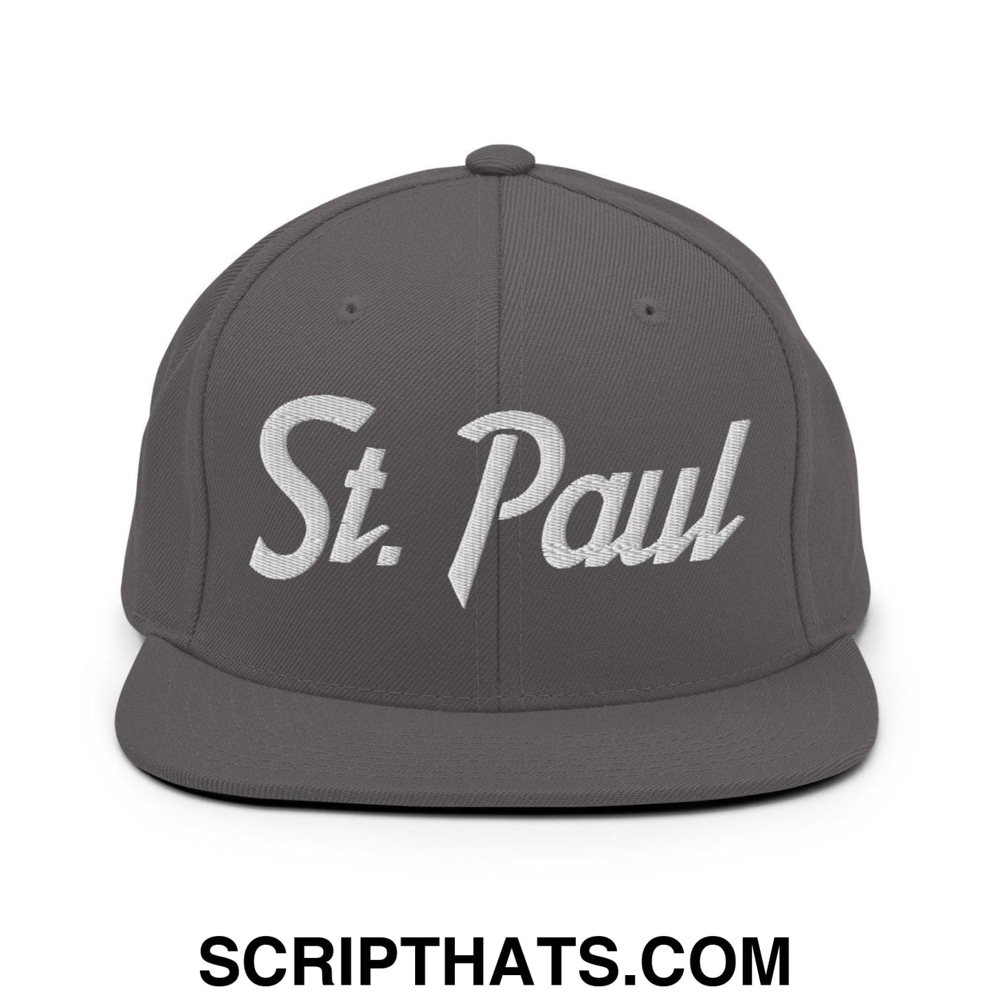 St. Paul Script Snapback Hat Dark Grey