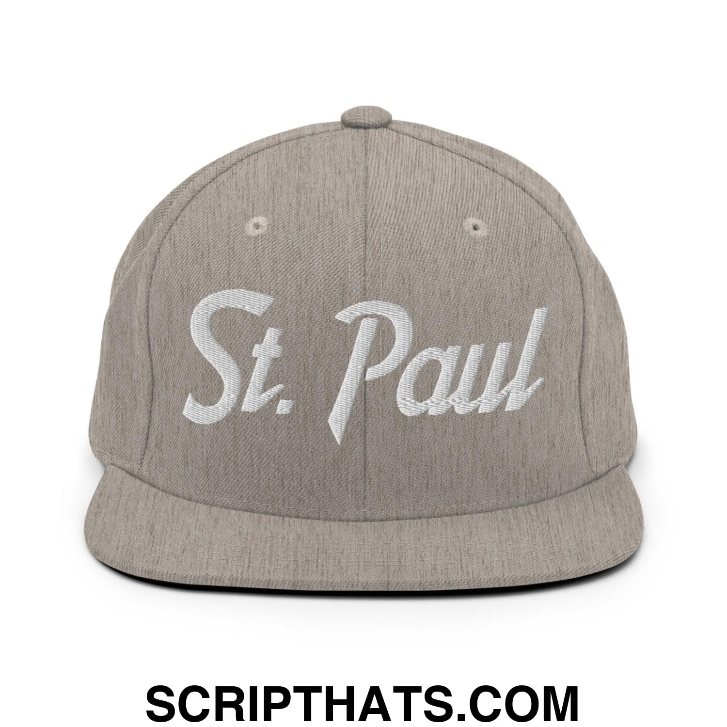 St. Paul Script Snapback Hat Heather Grey