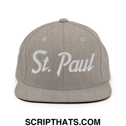 St. Paul Script Snapback Hat Heather Grey