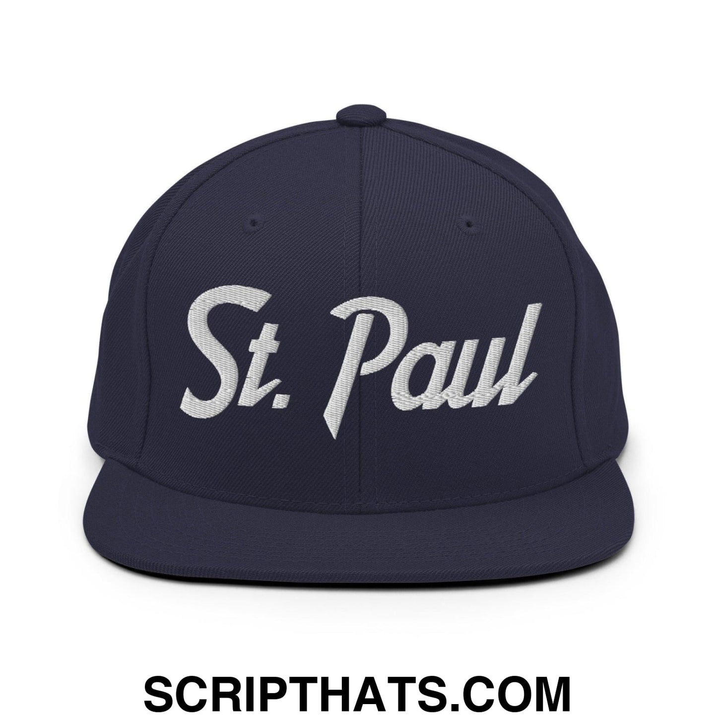 St. Paul Script Snapback Hat Navy
