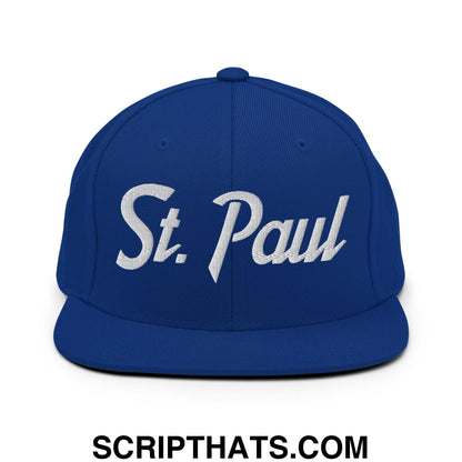 St. Paul Script Snapback Hat Royal Blue