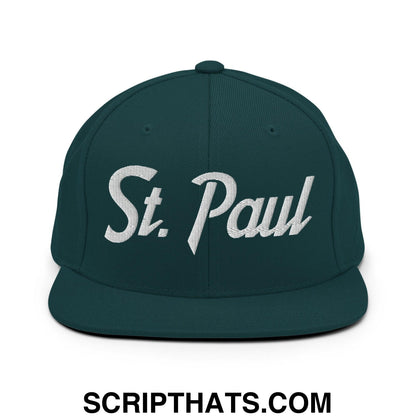 St. Paul Script Snapback Hat Spruce