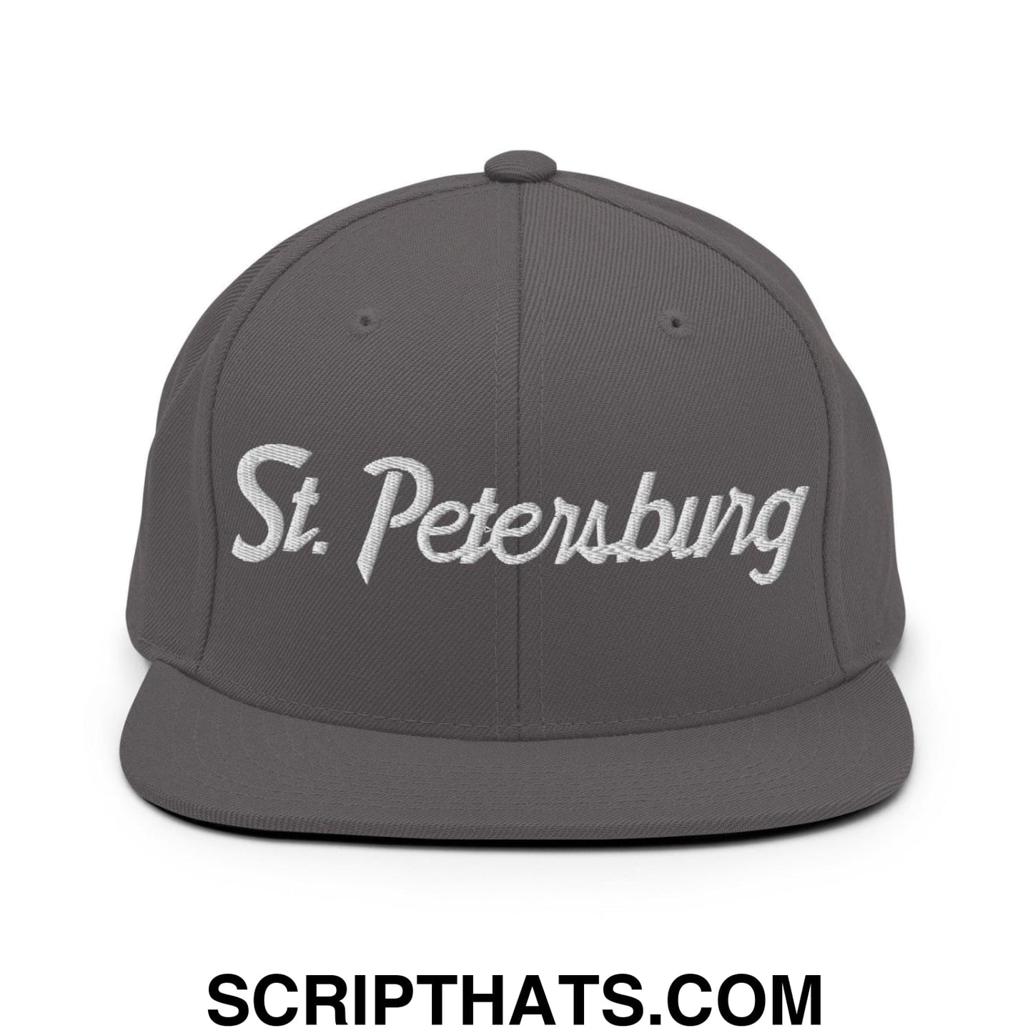 St. Petersburg Script Snapback Hat Dark Grey