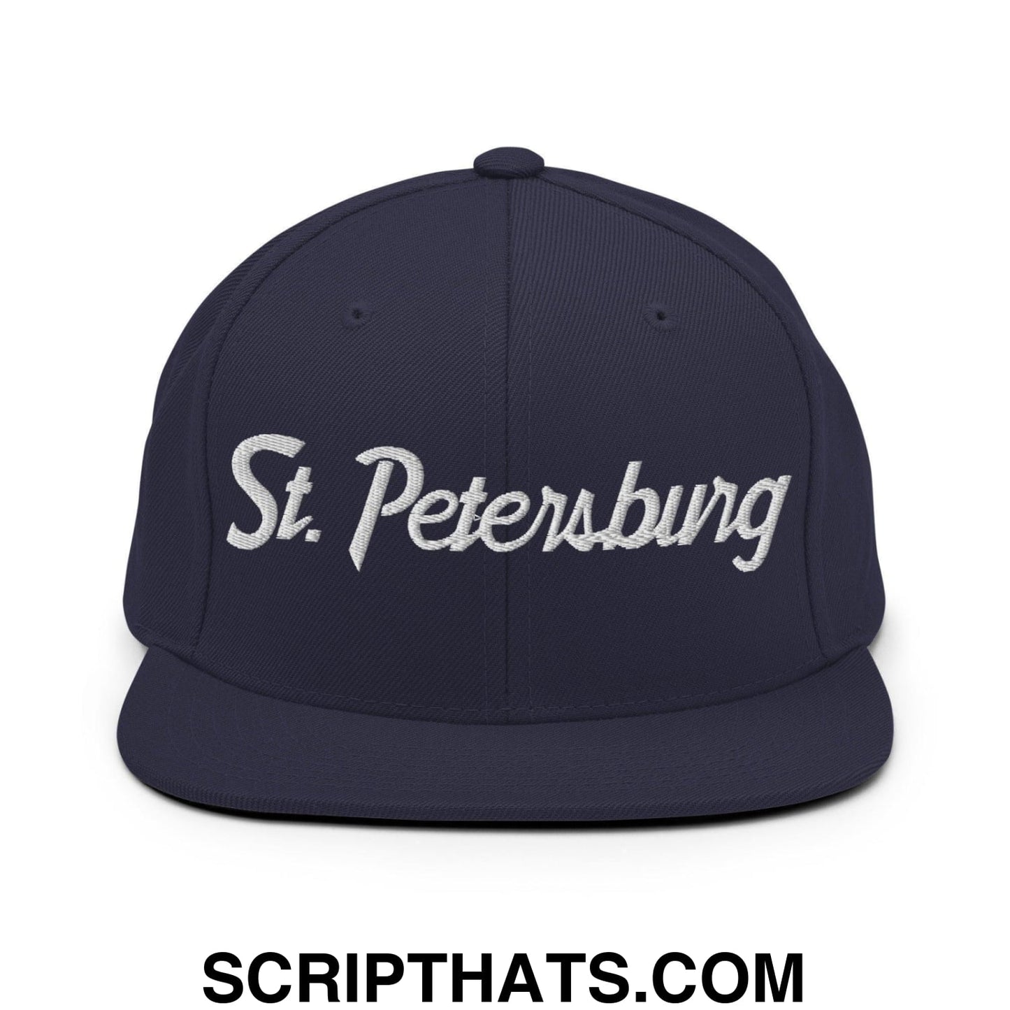 St. Petersburg Script Snapback Hat Navy