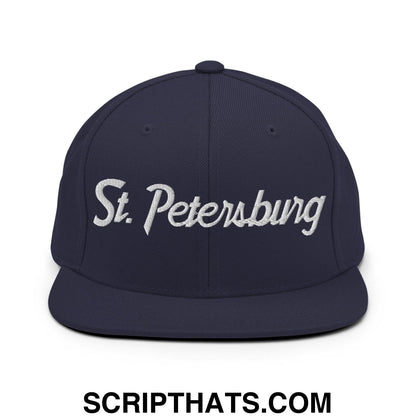 St. Petersburg Script Snapback Hat Navy