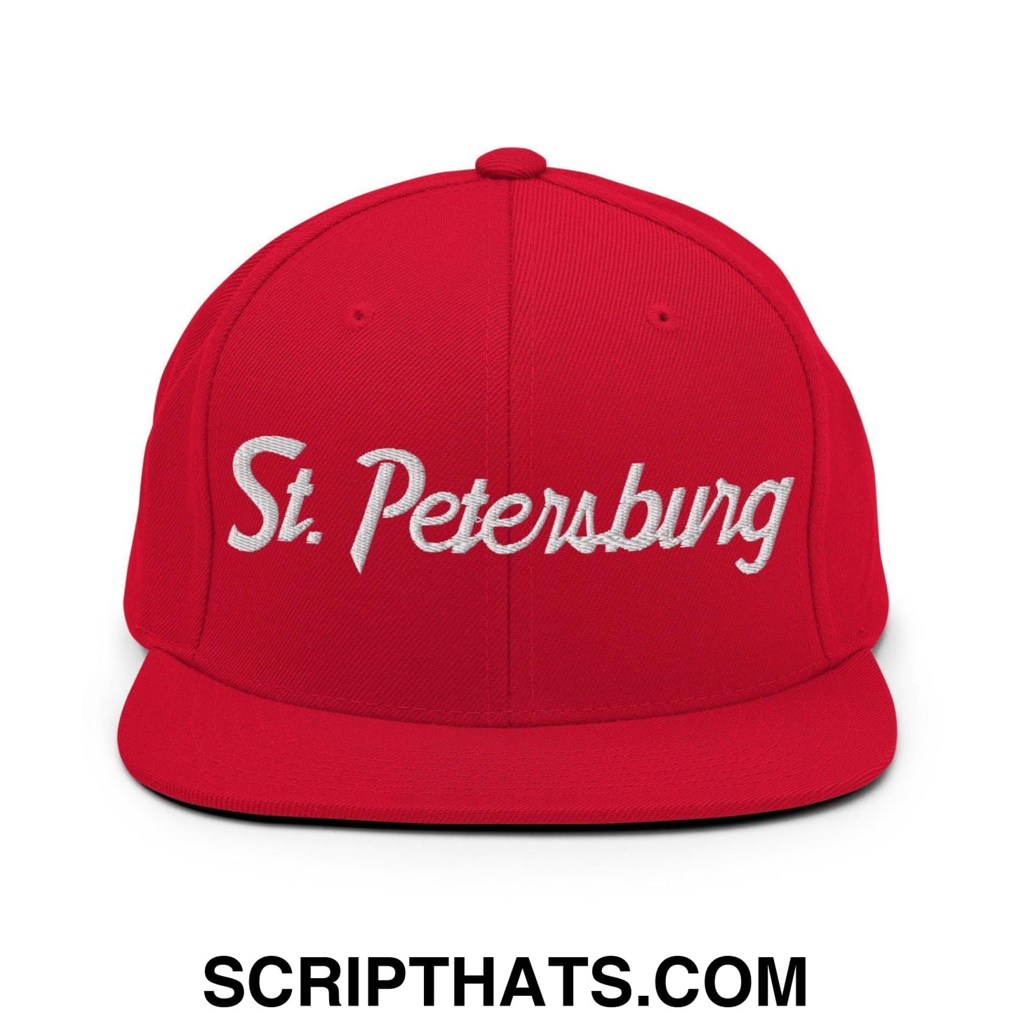 St. Petersburg Script Snapback Hat Red