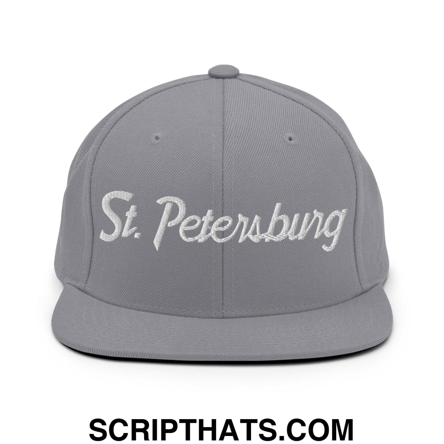 St. Petersburg Script Snapback Hat Silver