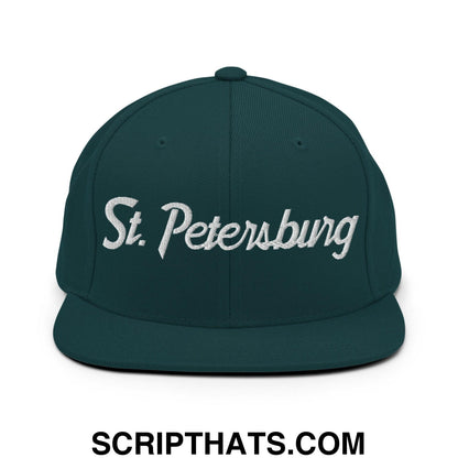 St. Petersburg Script Snapback Hat Spruce