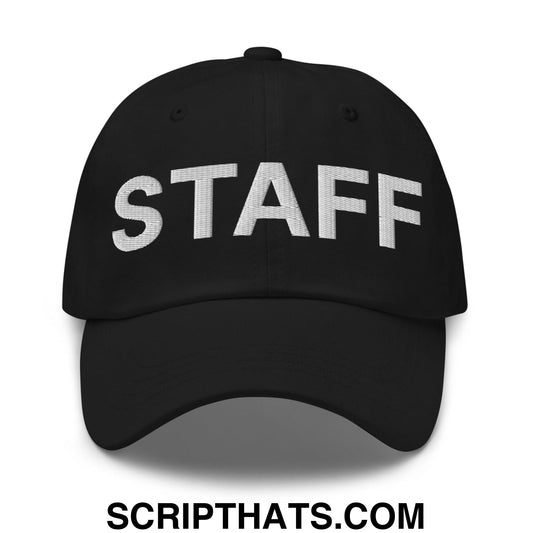 Staff Uniform Work Embroidered Dad Hat Black