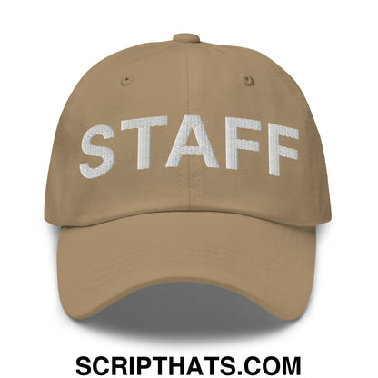 Staff Uniform Work Embroidered Dad Hat Khaki