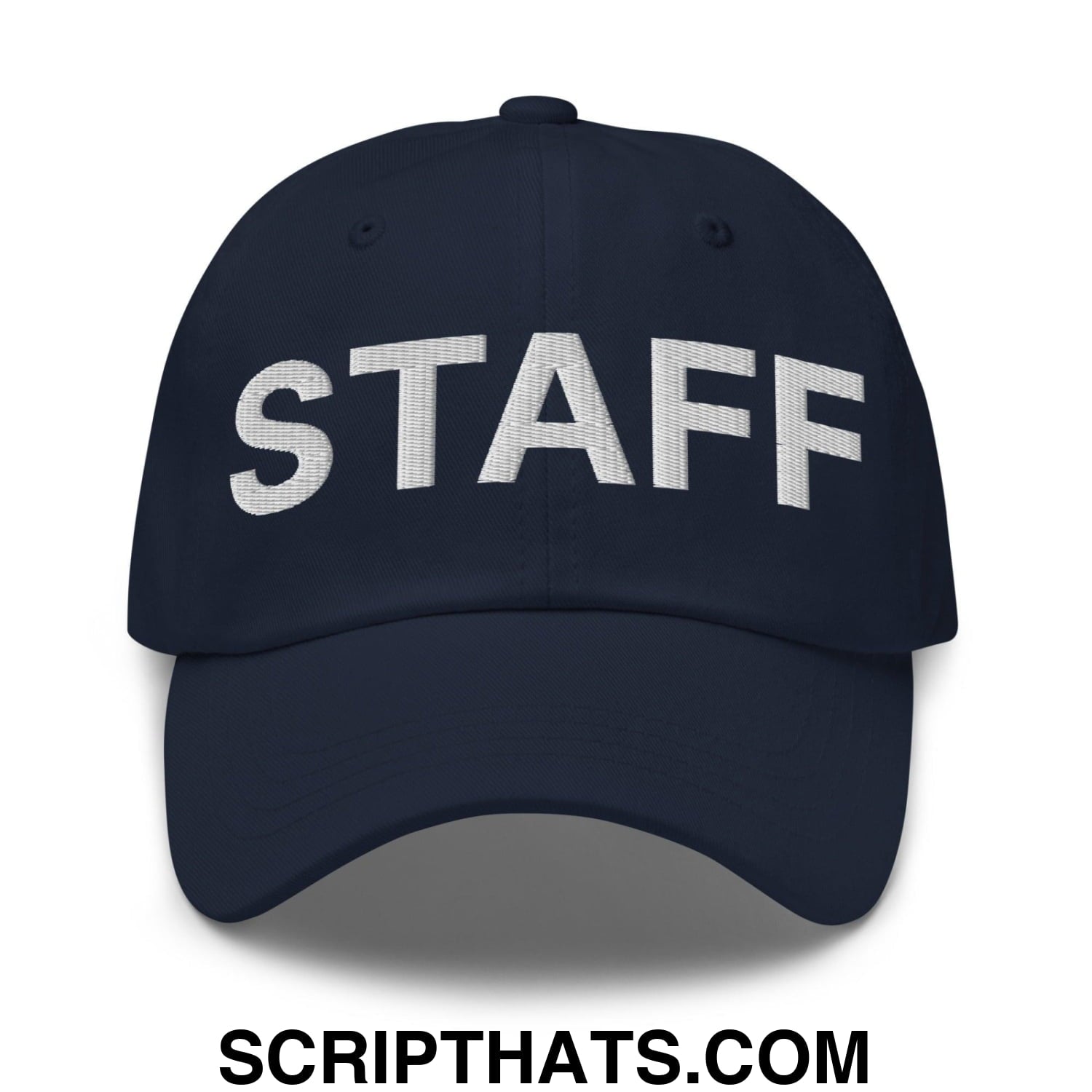 Staff Uniform Work Embroidered Dad Hat Navy