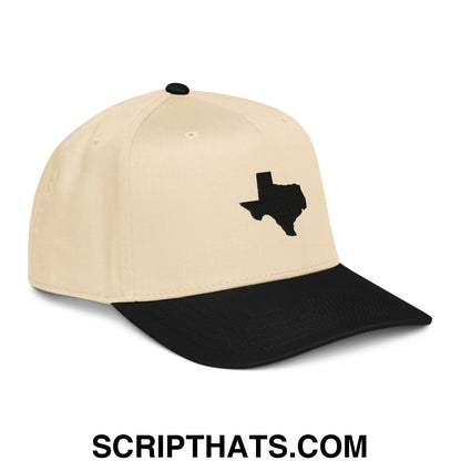 State of Texas Silhouette V2 Embroidered Baseball Snapback Hat Black Natural