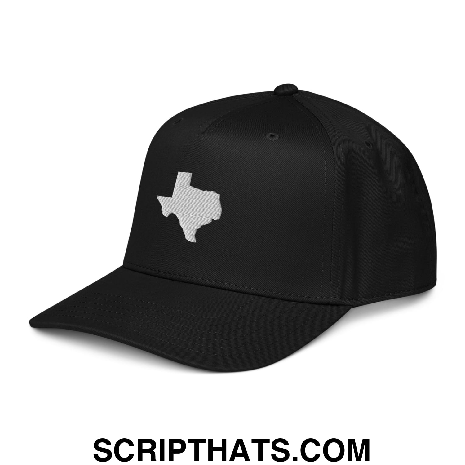 State of Texas Silhouette V2 Embroidered Baseball Snapback Hat Black