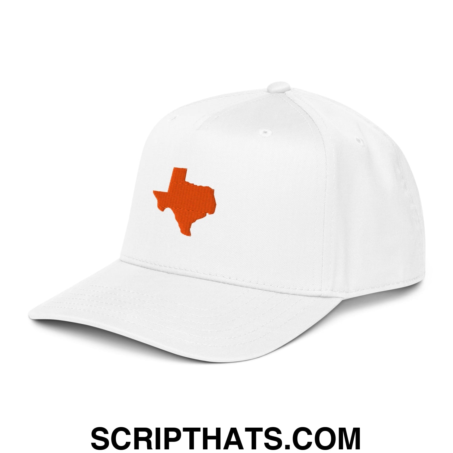 State of Texas Silhouette V2 Embroidered Baseball Snapback Hat White