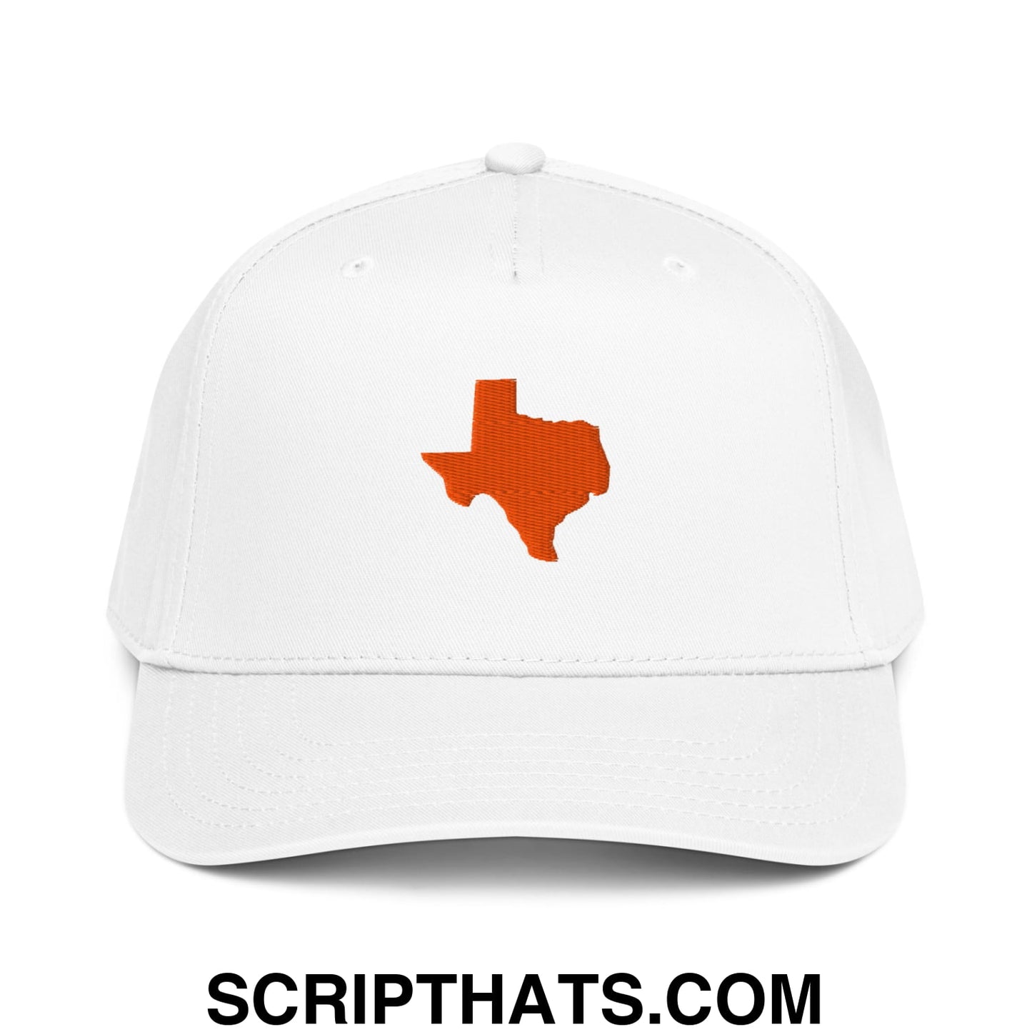 State of Texas Silhouette V2 Embroidered Baseball Snapback Hat White