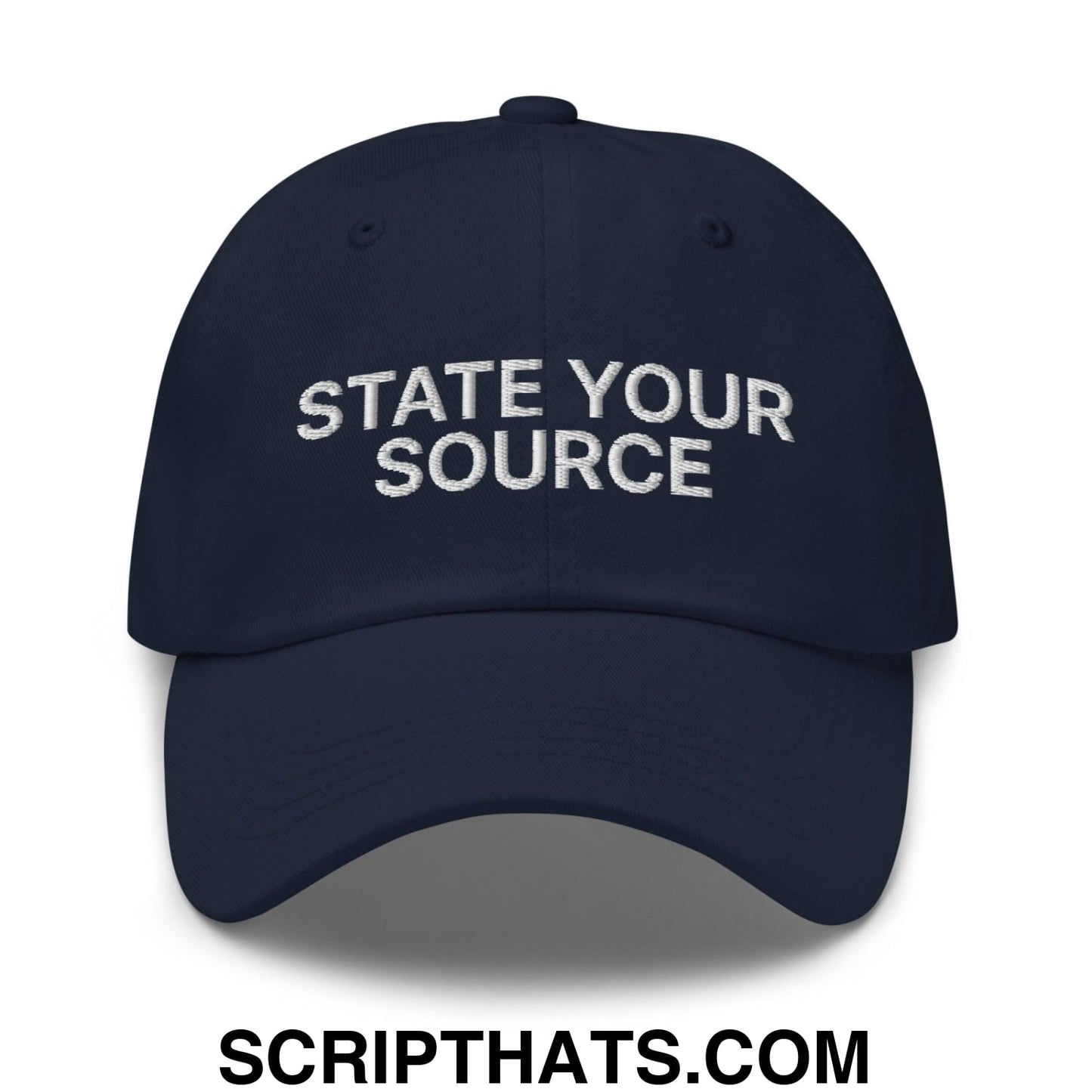 State Your Source Dad Hat Navy