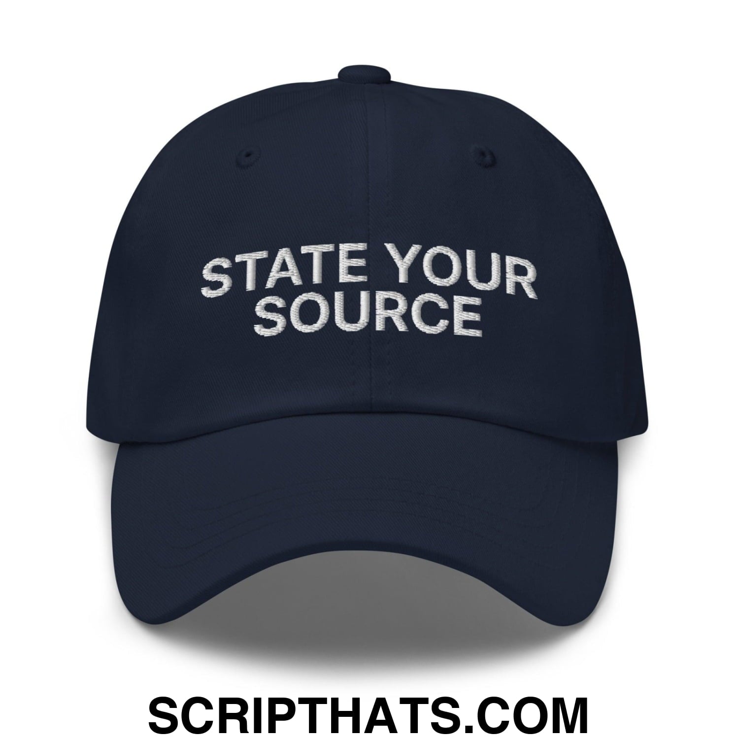 State Your Source Dad Hat Navy