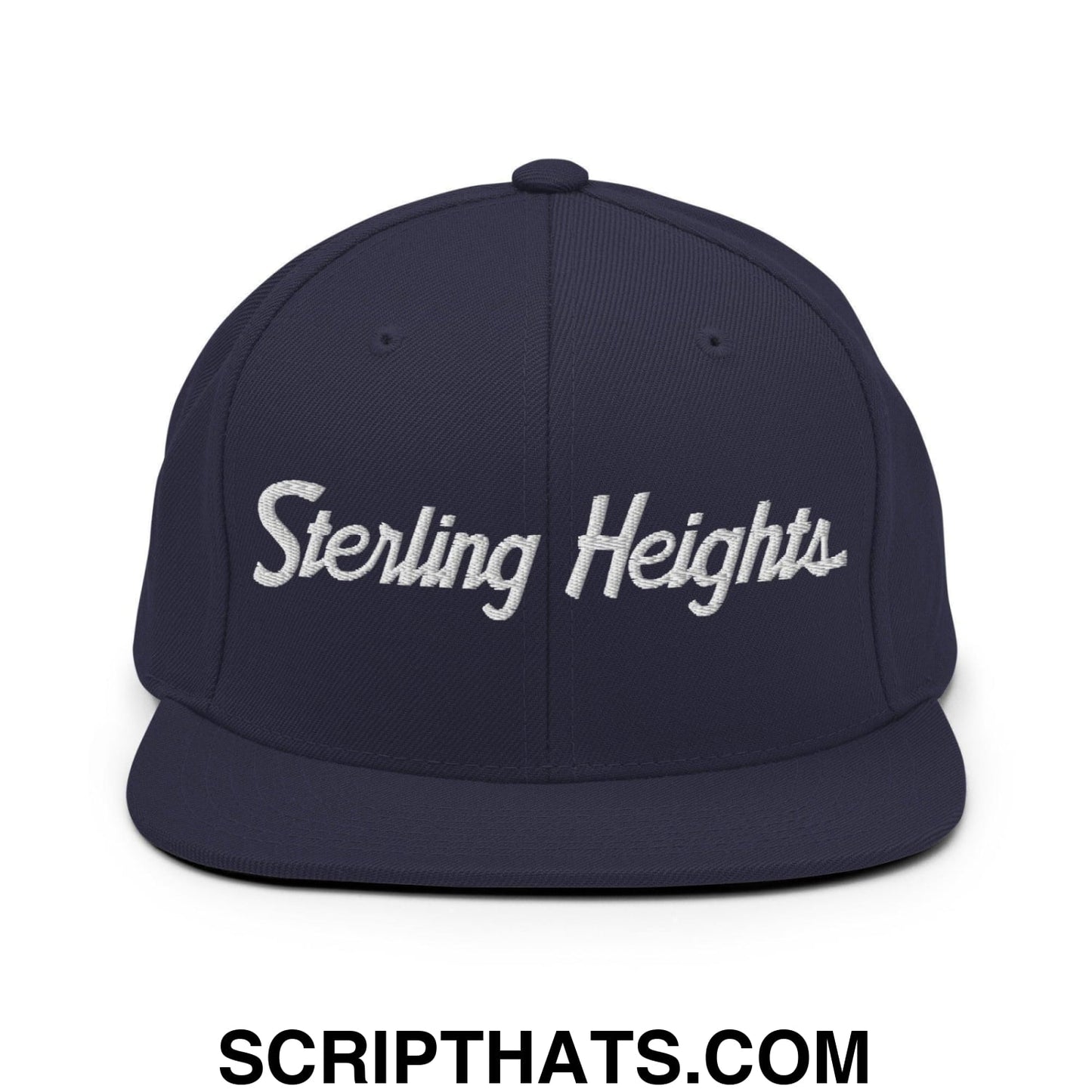 Sterling Heights Script Snapback Hat Navy