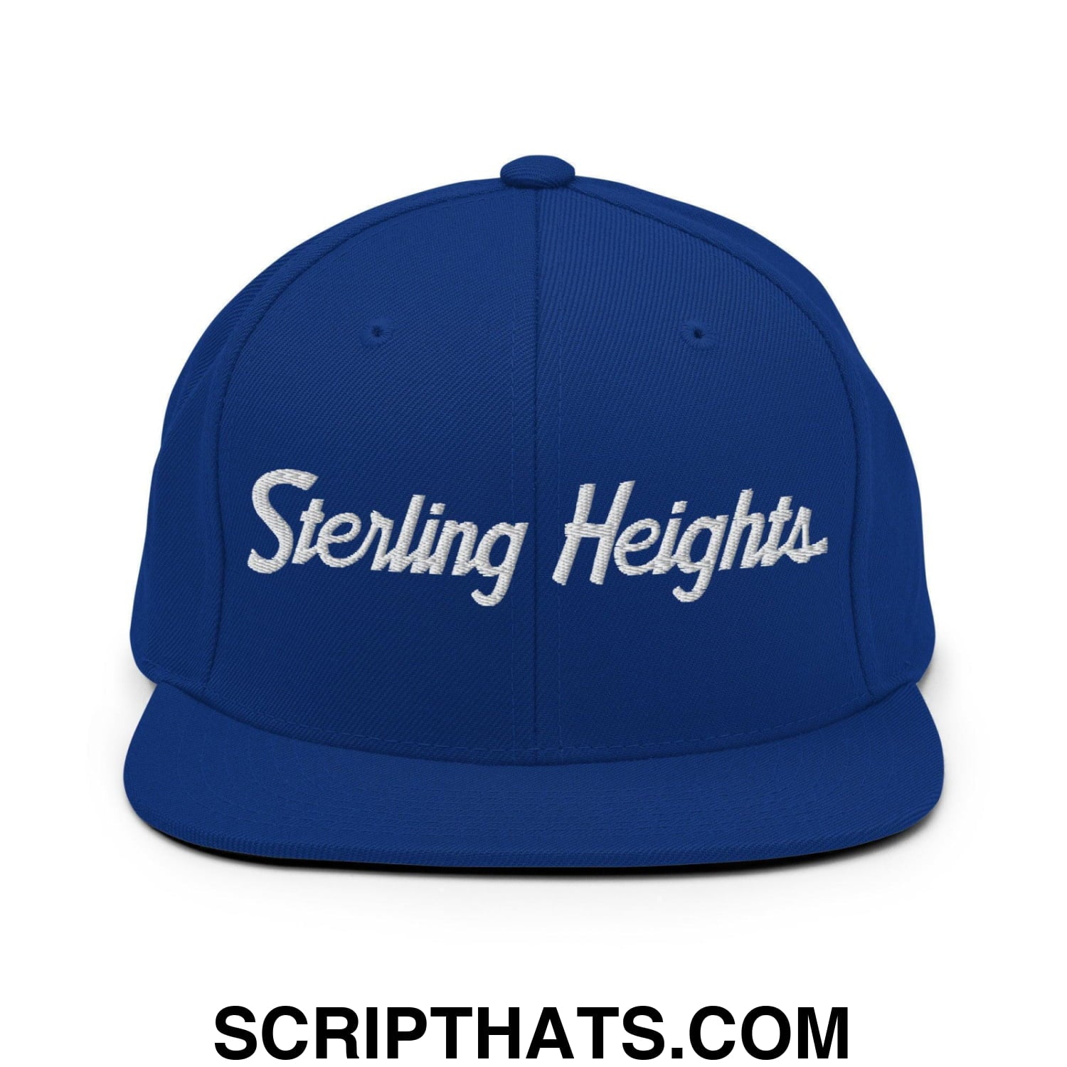 Sterling Heights Script Snapback Hat Royal Blue