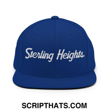 Sterling Heights Script Snapback Hat Royal Blue