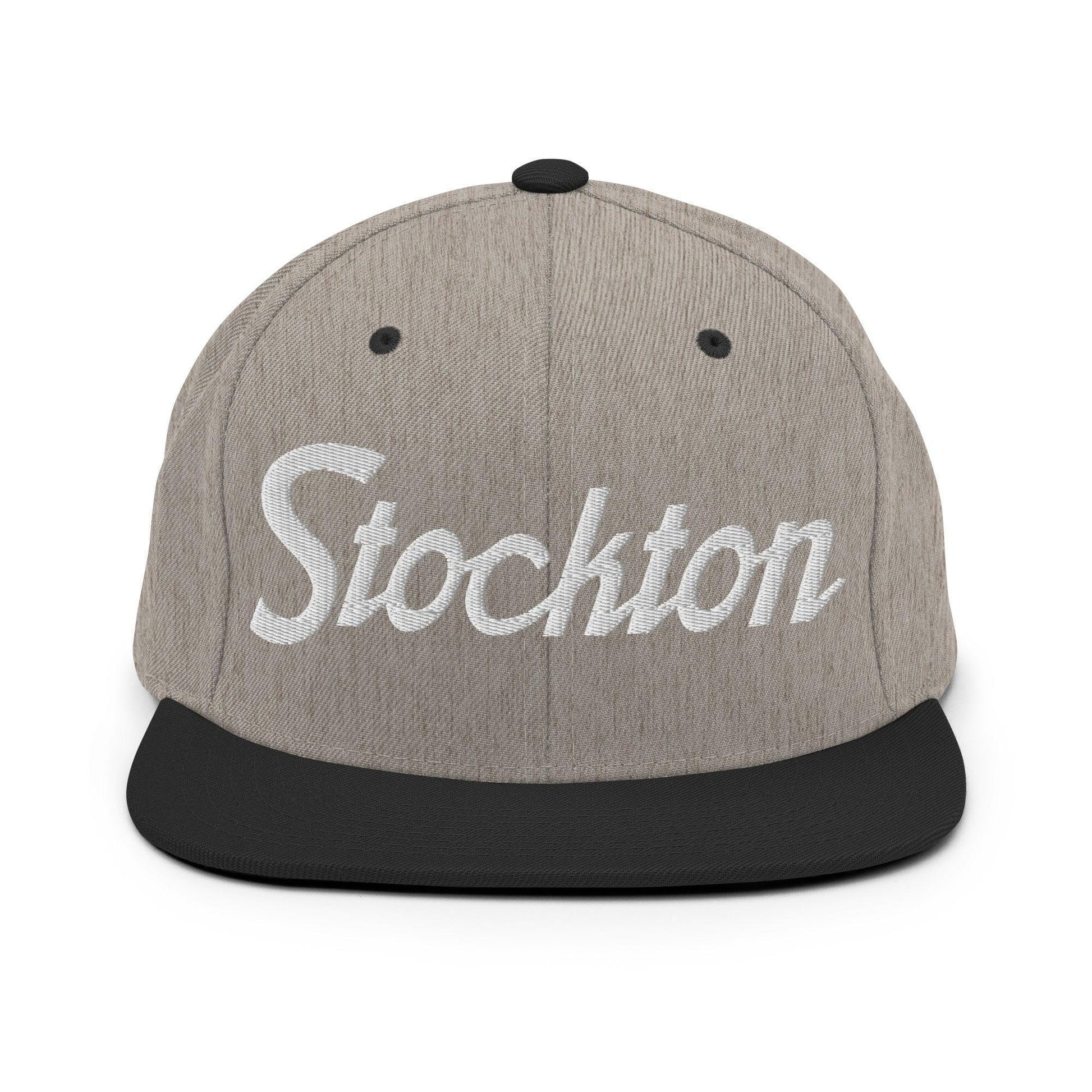 Stockton Script Snapback Hat Heather/Black
