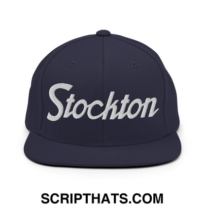 Stockton Script Snapback Hat Navy