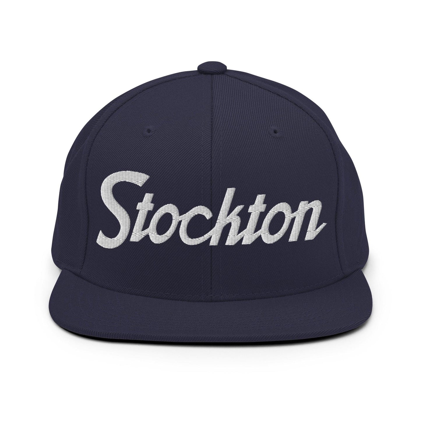 Stockton Script Snapback Hat Navy
