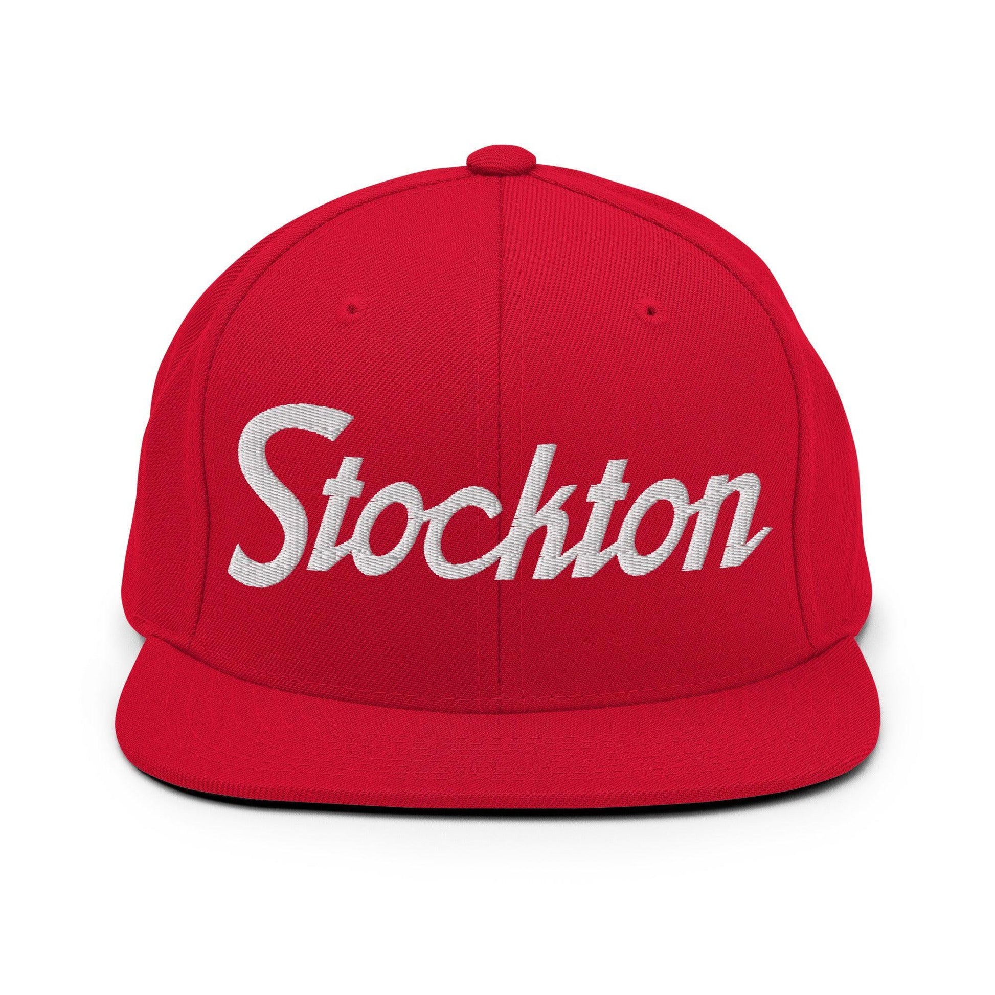 Stockton Script Snapback Hat Red