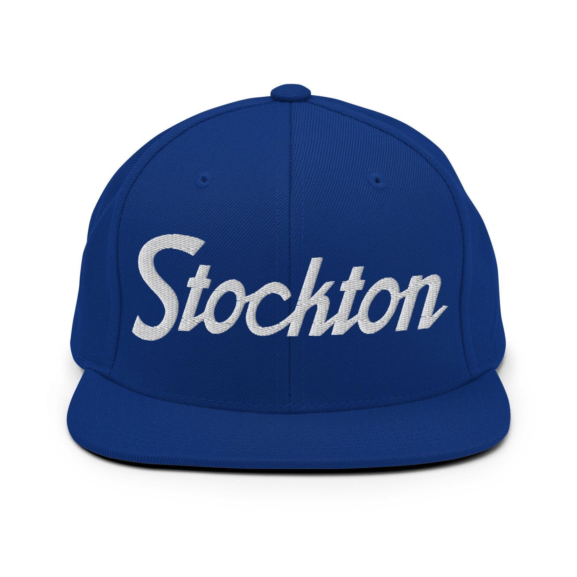 Stockton Script Snapback Hat Royal Blue