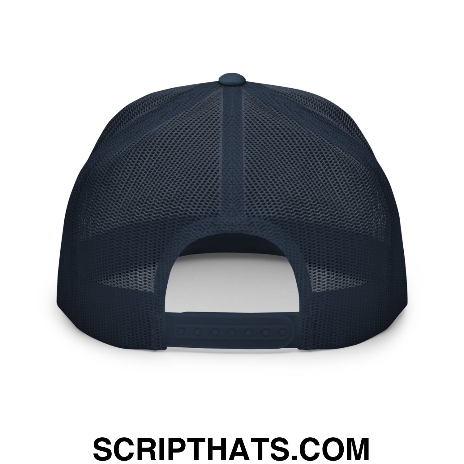 Strip Club Veteran Embroidered Flat Bill Brim Mesh Trucker Hat Navy