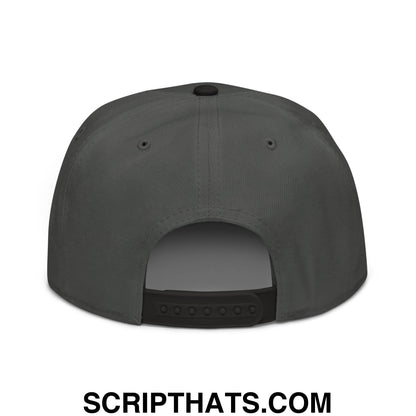 Strip Club Veteran Embroidered Flat Brim Bill Snapback Hat Black Charcoal gray Charcoal gray