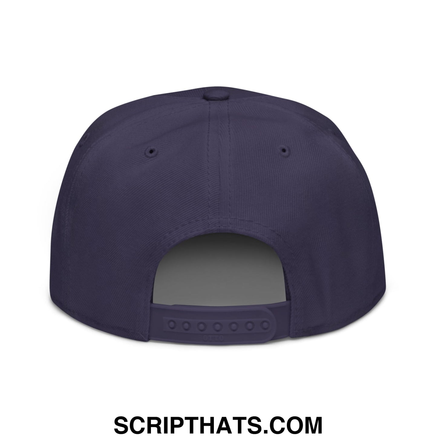 Strip Club Veteran Embroidered Flat Brim Bill Snapback Hat Navy blue