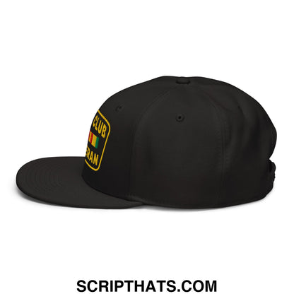 Strip Club Veteran Embroidered Flat Brim Bill Snapback Hat Black