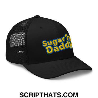 Sugar Daddy Embroidered Mesh Trucker Hat Black
