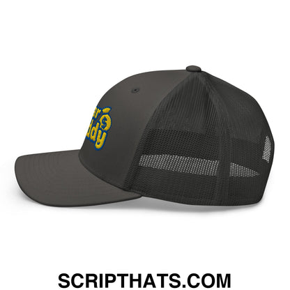 Sugar Daddy Embroidered Mesh Trucker Hat Charcoal
