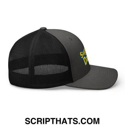 Sugar Daddy Embroidered Mesh Trucker Hat Charcoal Black