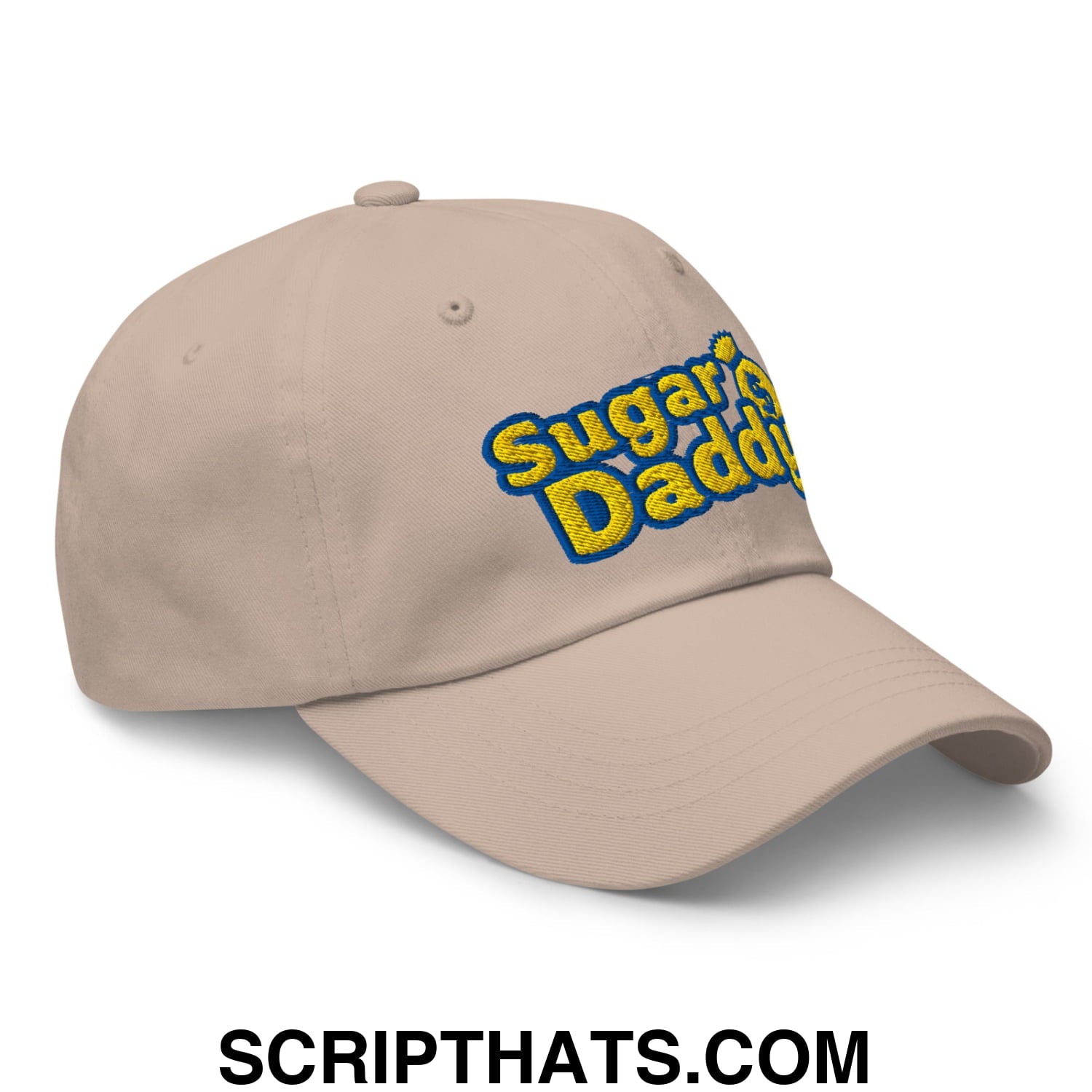 Sugar Daddy Embroidered Unstructured Dad Hat Stone