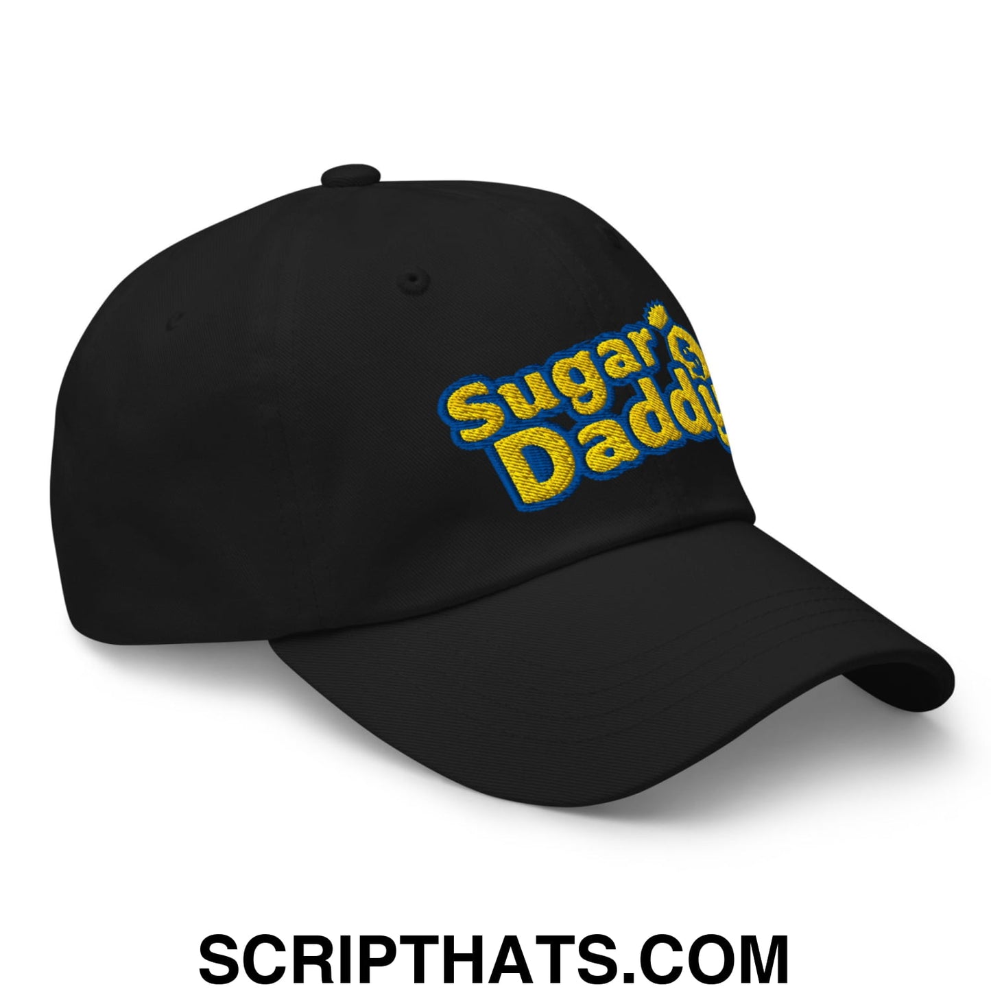 Sugar Daddy Embroidered Unstructured Dad Hat Black