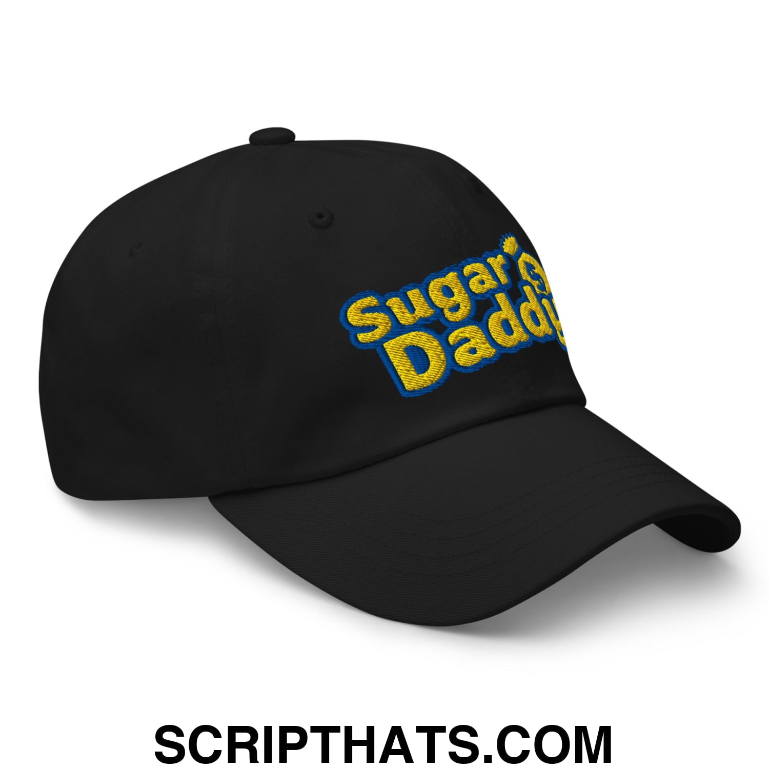 Sugar Daddy Embroidered Unstructured Dad Hat Black