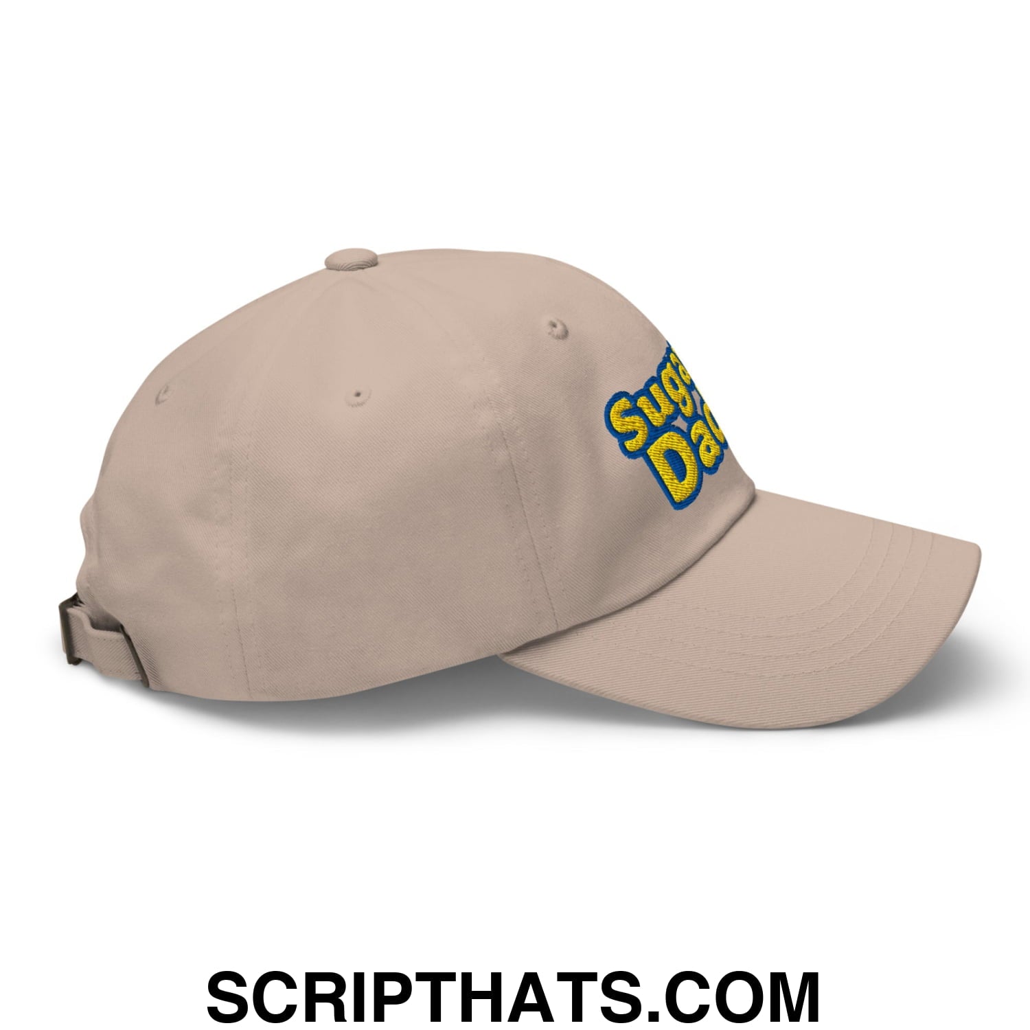 Sugar Daddy Embroidered Unstructured Dad Hat Stone