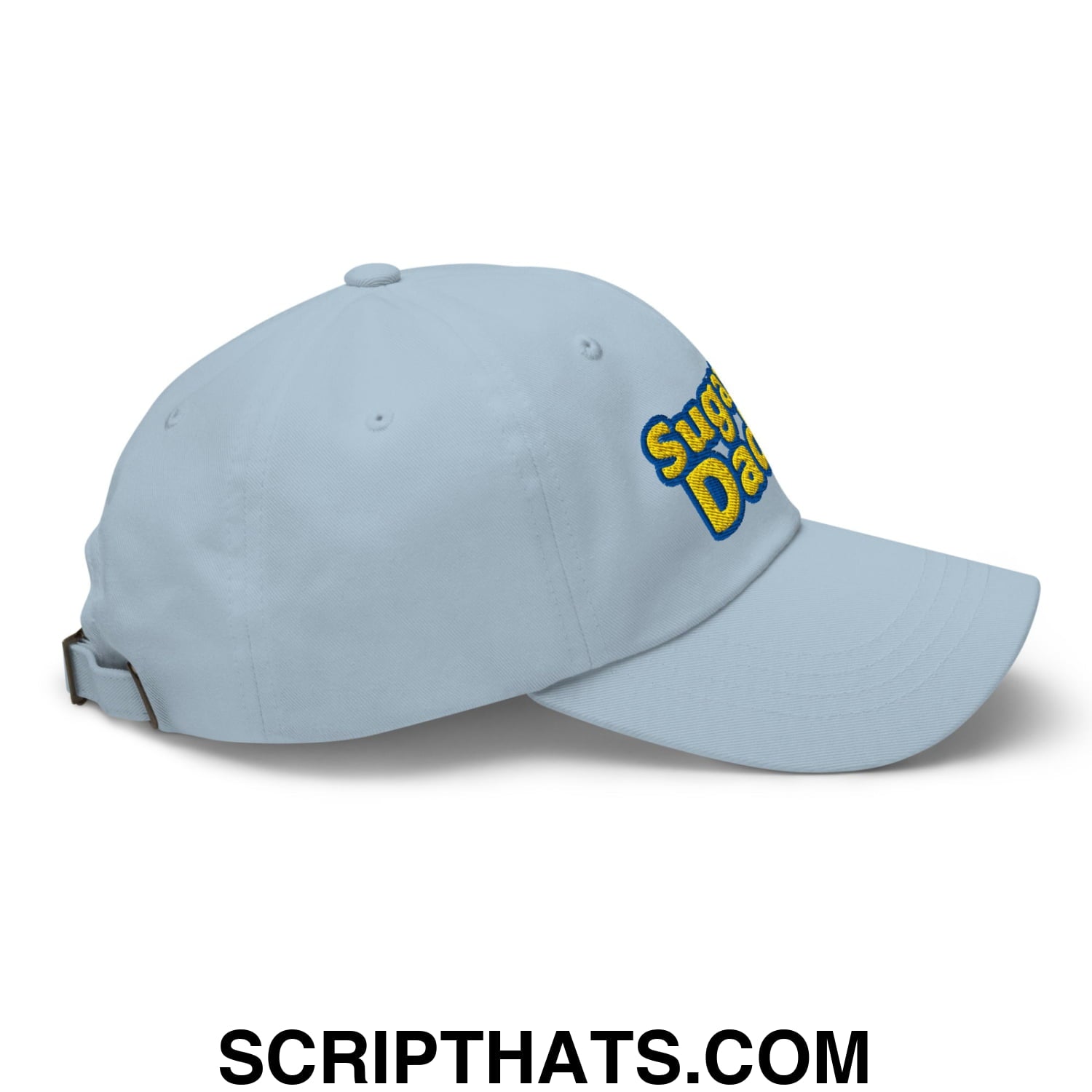 Sugar Daddy Embroidered Unstructured Dad Hat Light Blue