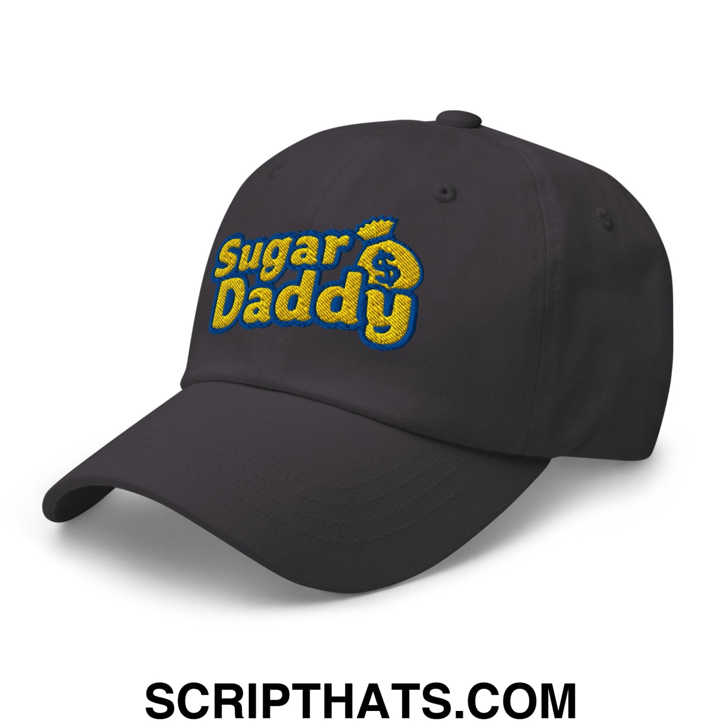 Sugar Daddy Embroidered Unstructured Dad Hat Dark Grey