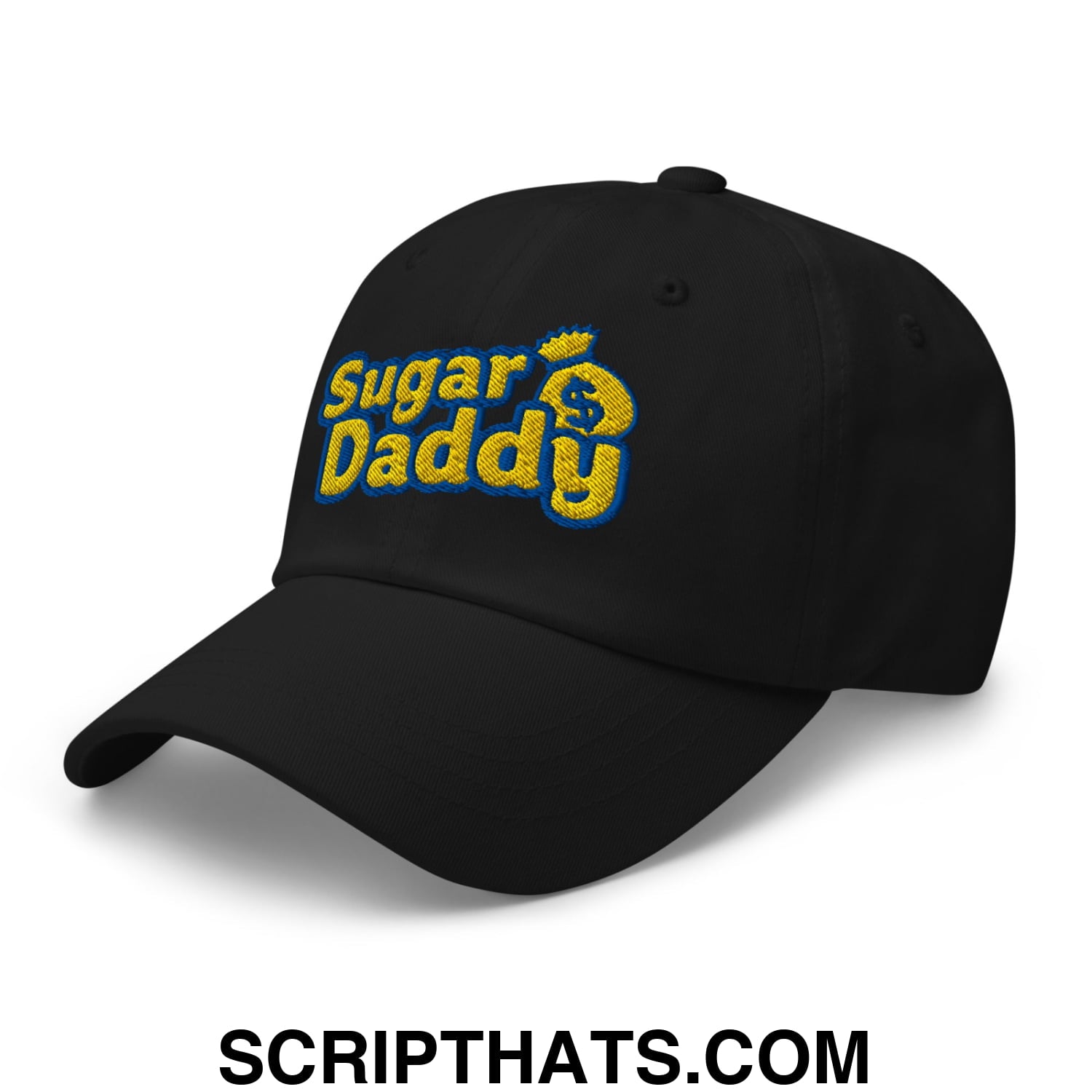 Sugar Daddy Embroidered Unstructured Dad Hat Black