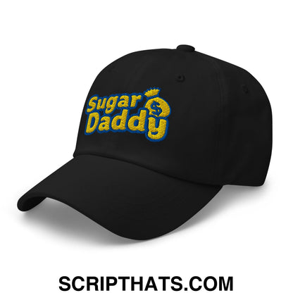 Sugar Daddy Embroidered Unstructured Dad Hat Black