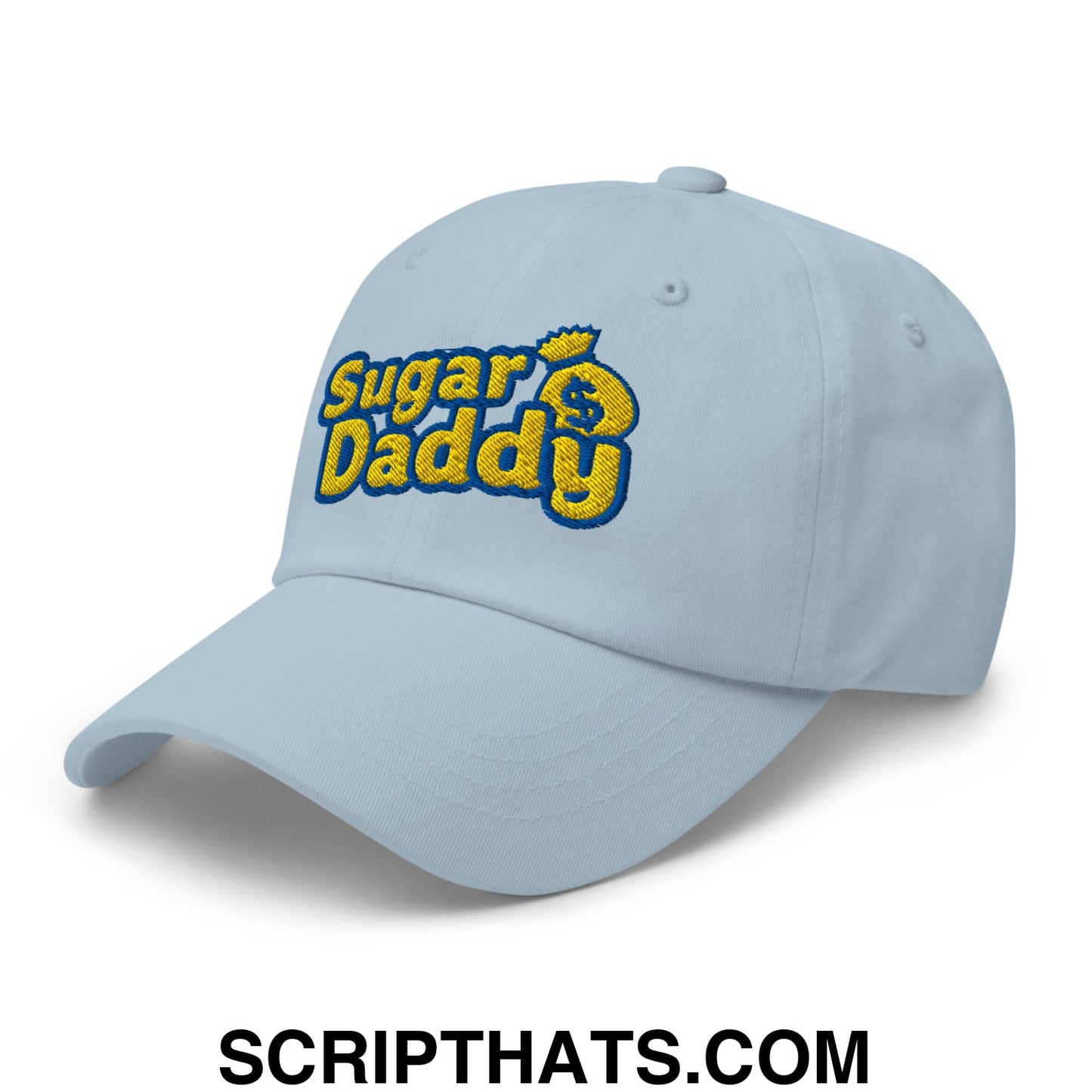 Sugar Daddy Embroidered Unstructured Dad Hat Light Blue