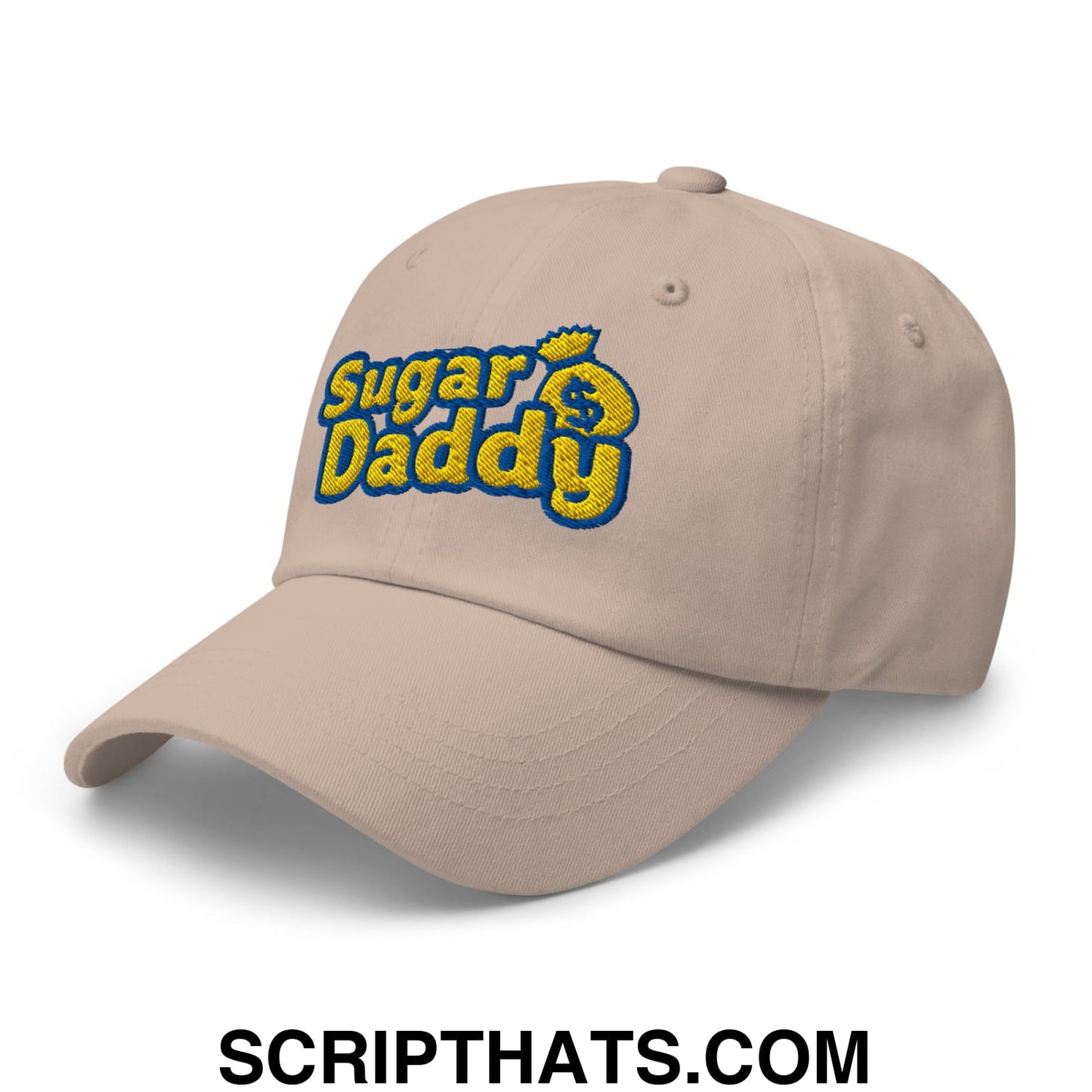 Sugar Daddy Embroidered Unstructured Dad Hat Stone