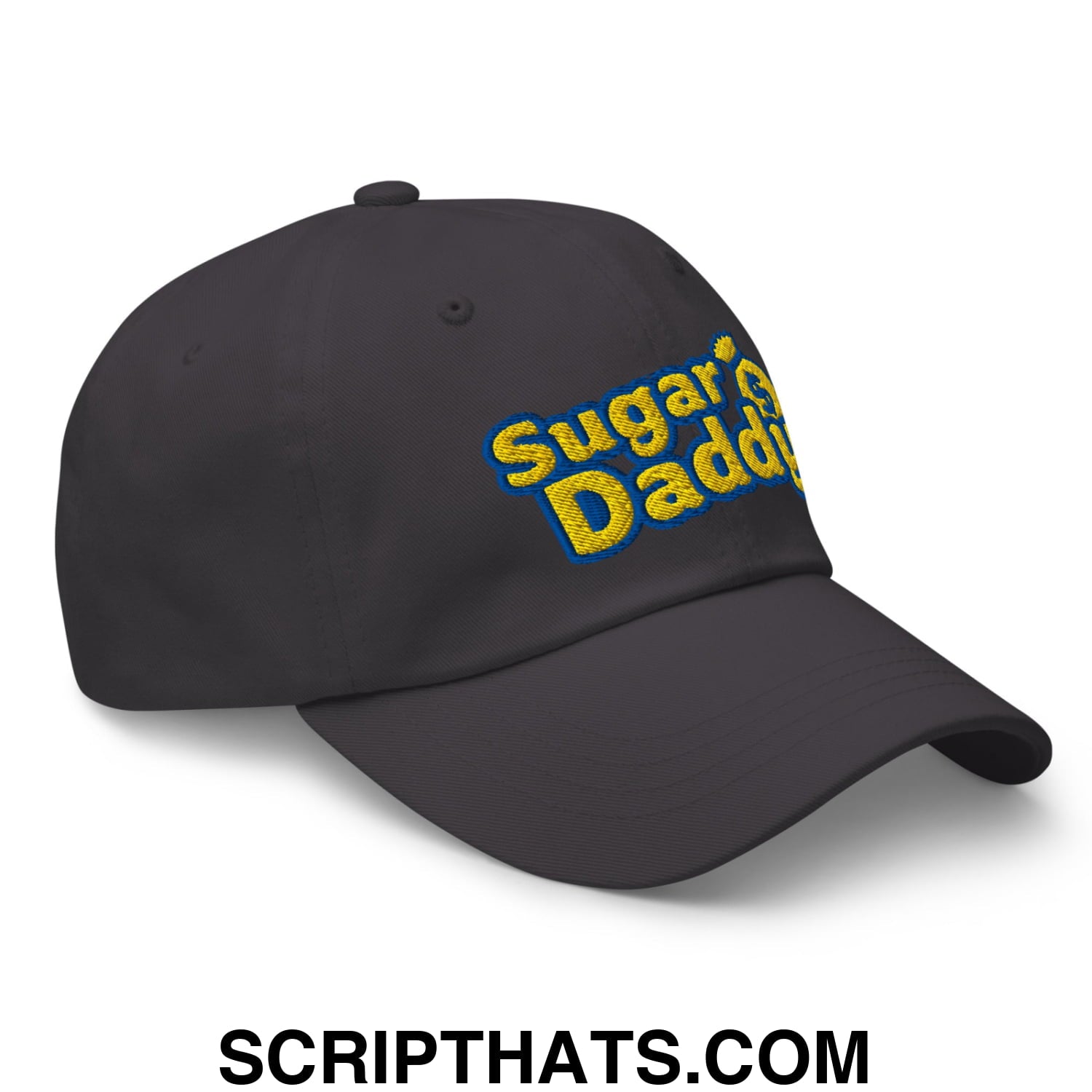 Sugar Daddy Embroidered Unstructured Dad Hat Dark Grey
