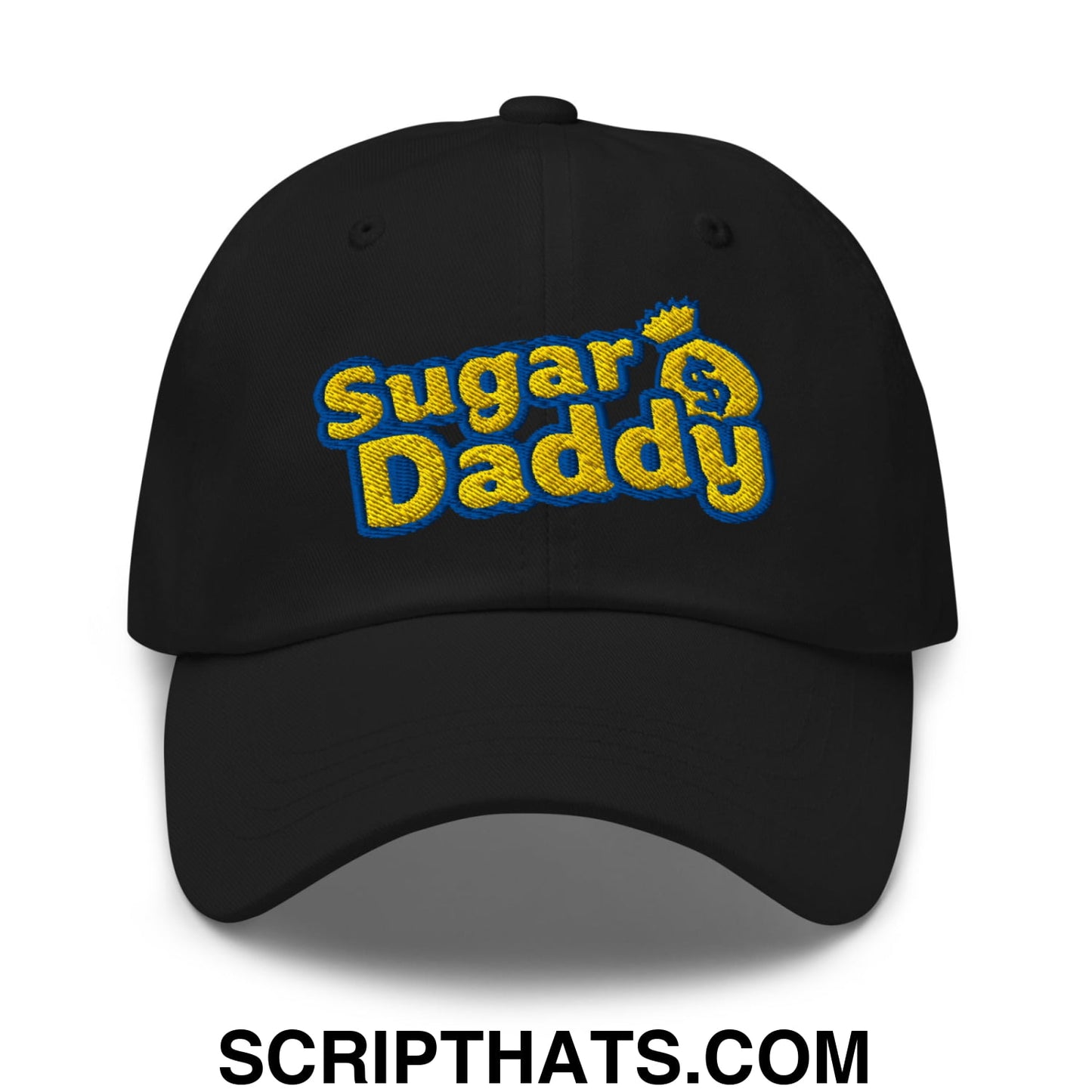 Sugar Daddy Embroidered Unstructured Dad Hat Black