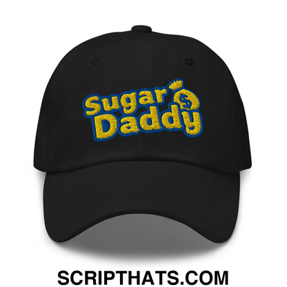 Sugar Daddy Embroidered Unstructured Dad Hat Black