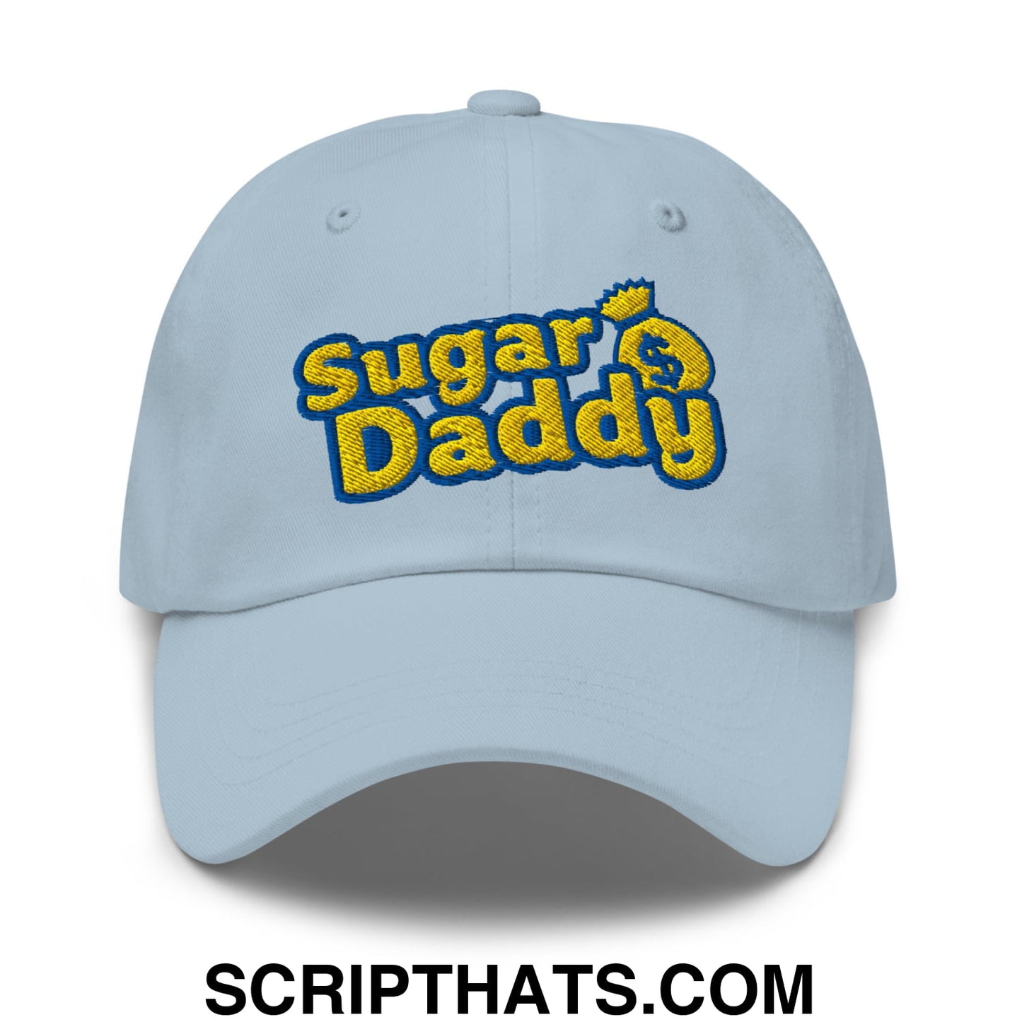 Sugar Daddy Embroidered Unstructured Dad Hat Light Blue